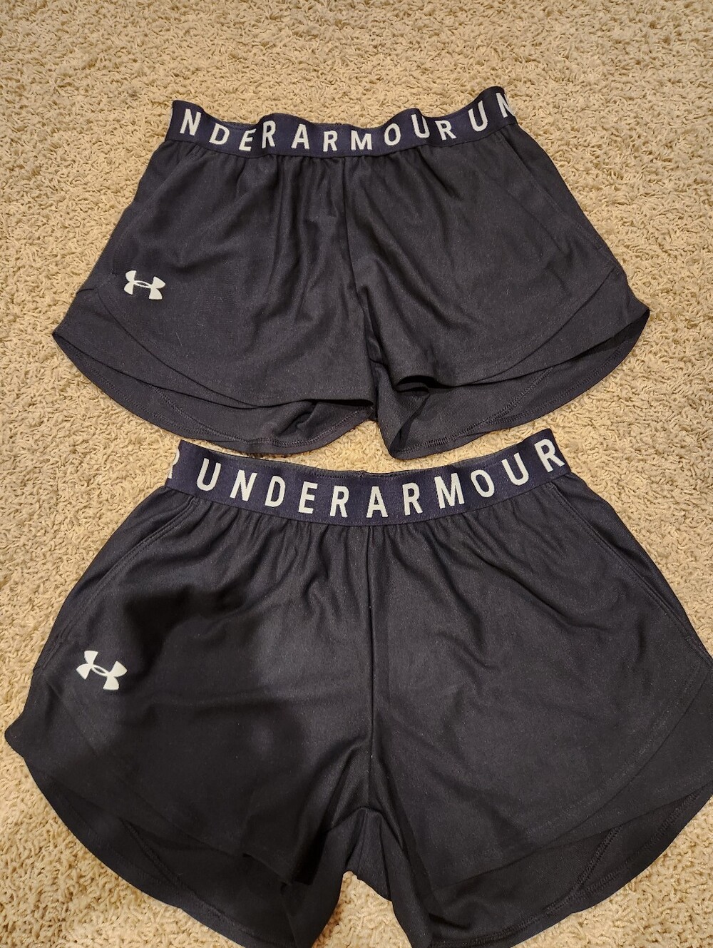 Under Armour Women's Black Elastic-Waist Athletic Shorts, 2 Pairs, Size XS